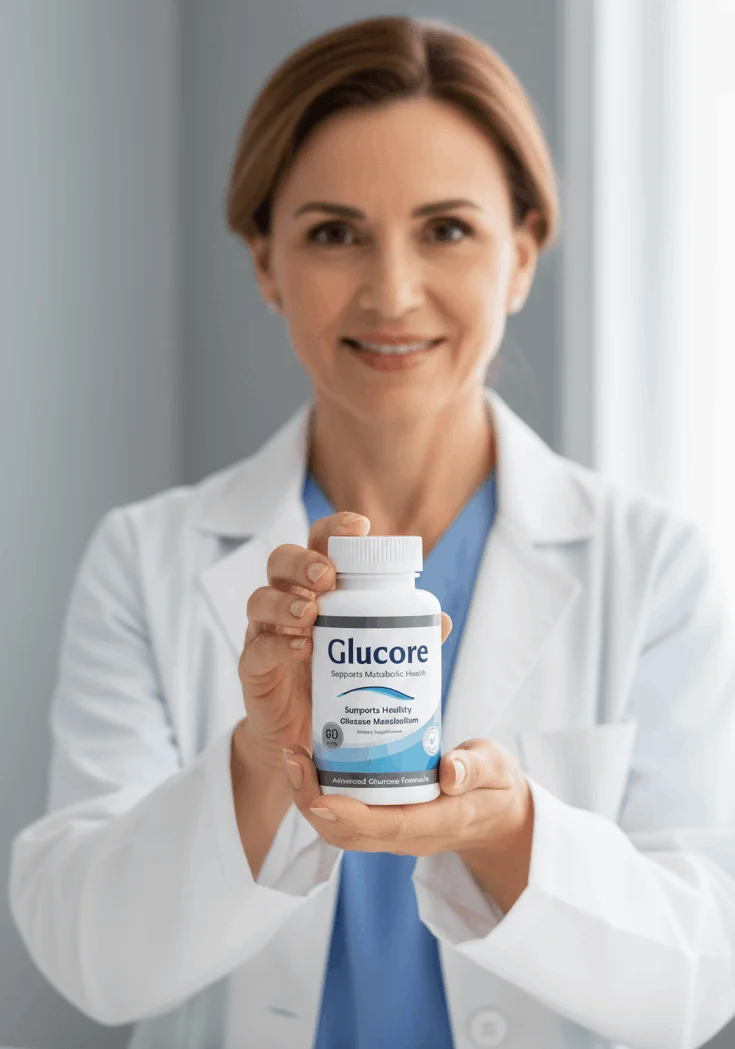image of a doctor recommending glucore